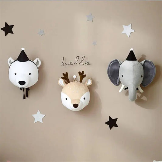 Animal Head Wall Decor for Kids' Room (Nordic Style)