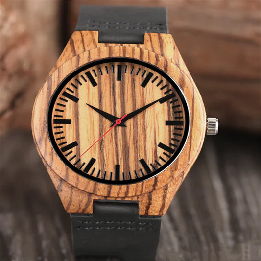 Casual Bamboo Wood Watch - Minimalist Design